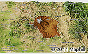Physical 3D Map of Toliman, satellite outside