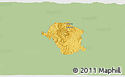 Savanna Style 3D Map of Toliman, single color outside