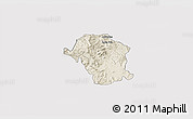 Shaded Relief 3D Map of Toliman, cropped outside