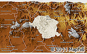 Shaded Relief 3D Map of Toliman, physical outside