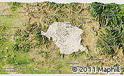 Shaded Relief 3D Map of Toliman, satellite outside