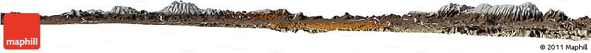 Physical Horizon Map of Toliman, semi-desaturated