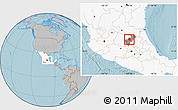 Gray Location Map of Toliman, highlighted country, highlighted parent region, hill shading
