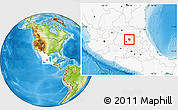 Physical Location Map of Toliman, highlighted country