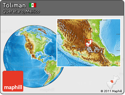 Physical Location Map of Toliman, highlighted parent region