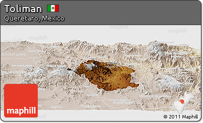 Physical Panoramic Map of Toliman, lighten