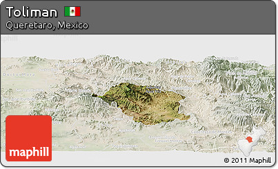 Satellite Panoramic Map of Toliman, lighten