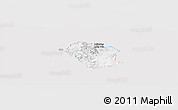 Silver Style Panoramic Map of Toliman, single color outside