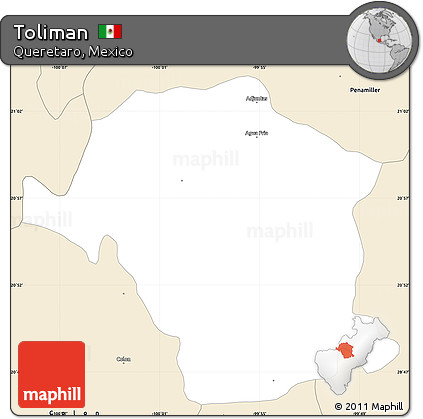 Classic Style Simple Map of Toliman