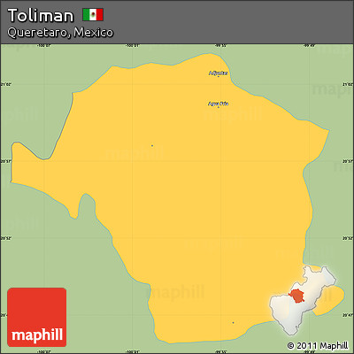 Savanna Style Simple Map of Toliman, single color outside