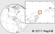 Blank Location Map of Isla Contoy, highlighted parent region
