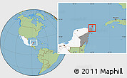 Savanna Style Location Map of Isla Contoy, highlighted country, highlighted parent region