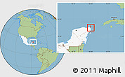 Savanna Style Location Map of Isla Contoy, highlighted country