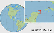 Savanna Style Location Map of Isla Contoy
