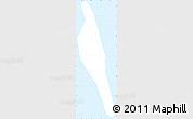 Gray Simple Map of Isla Contoy