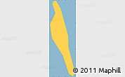 Savanna Style Simple Map of Isla Contoy