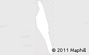 Silver Style Simple Map of Isla Contoy, cropped outside