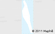Silver Style Simple Map of Isla Contoy, single color outside