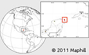 Blank Location Map of Isla Mujeres