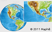 Physical Location Map of Isla Mujeres, within the entire country
