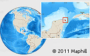 Shaded Relief Location Map of Isla Mujeres