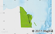 Physical Map of Isla Mujeres, single color outside
