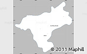 Gray Simple Map of Armadillo de los Infante, single color outside