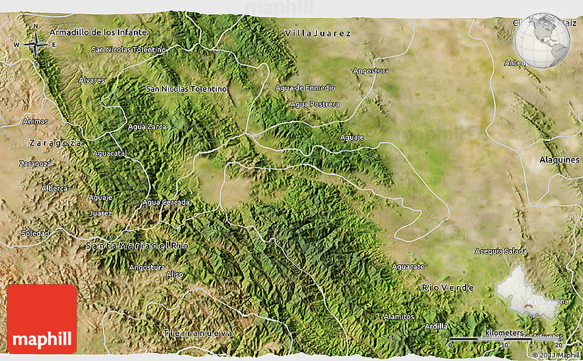 Satellite 3D Map of Ciudad Fernandez Satellite 3D Map of Ciudad Fernandez