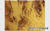 Physical 3D Map of Guadalcazar