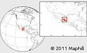 Blank Location Map of San Luis Potosi, within the entire country