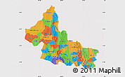 Political Map of San Luis Potosi, cropped outside