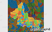 Political Map of San Luis Potosi, darken