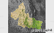 Satellite Map of San Luis Potosi, darken, desaturated
