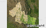 Satellite Map of San Luis Potosi, darken
