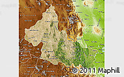 Satellite Map of San Luis Potosi, physical outside