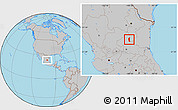 Gray Location Map of Matehuala