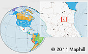 Political Location Map of Matehuala, highlighted country