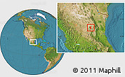Satellite Location Map of Matehuala