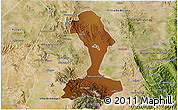 Physical 3D Map of San Luis Potosi, satellite outside