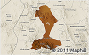 Physical 3D Map of San Luis Potosi, shaded relief outside