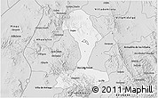 Silver Style 3D Map of San Luis Potosi