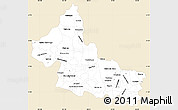 Classic Style Simple Map of San Luis Potosi, single color outside