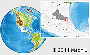 Physical Location Map of Tampamolon Corona, highlighted country, highlighted parent region