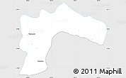 Silver Style Simple Map of Tierranueva, single color outside