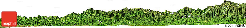 Satellite Horizon Map of Badiraguato