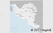 Gray 3D Map of Culiacan, single color outside