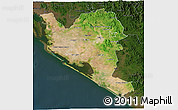 Satellite 3D Map of Culiacan, darken