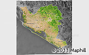 Satellite 3D Map of Culiacan, desaturated