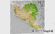 Satellite 3D Map of Culiacan, lighten, desaturated