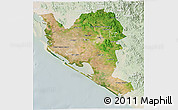 Satellite 3D Map of Culiacan, lighten